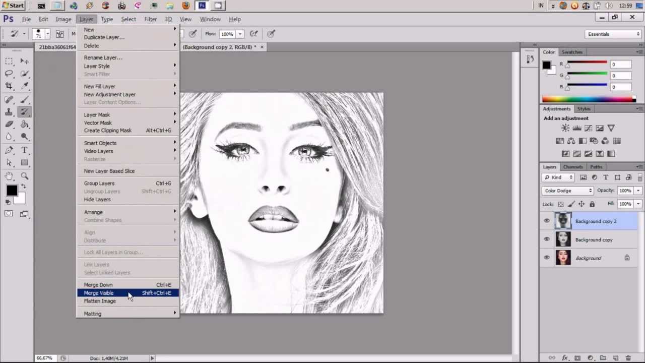  Cara  membuat  foto  menjadi sketsa  dengan photoshop YouTube