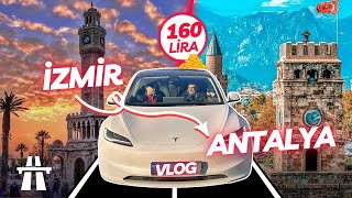 160 TL'ye Elektrikli Araç ile İzmir'den Antalya'ya Yolculuk #vlog