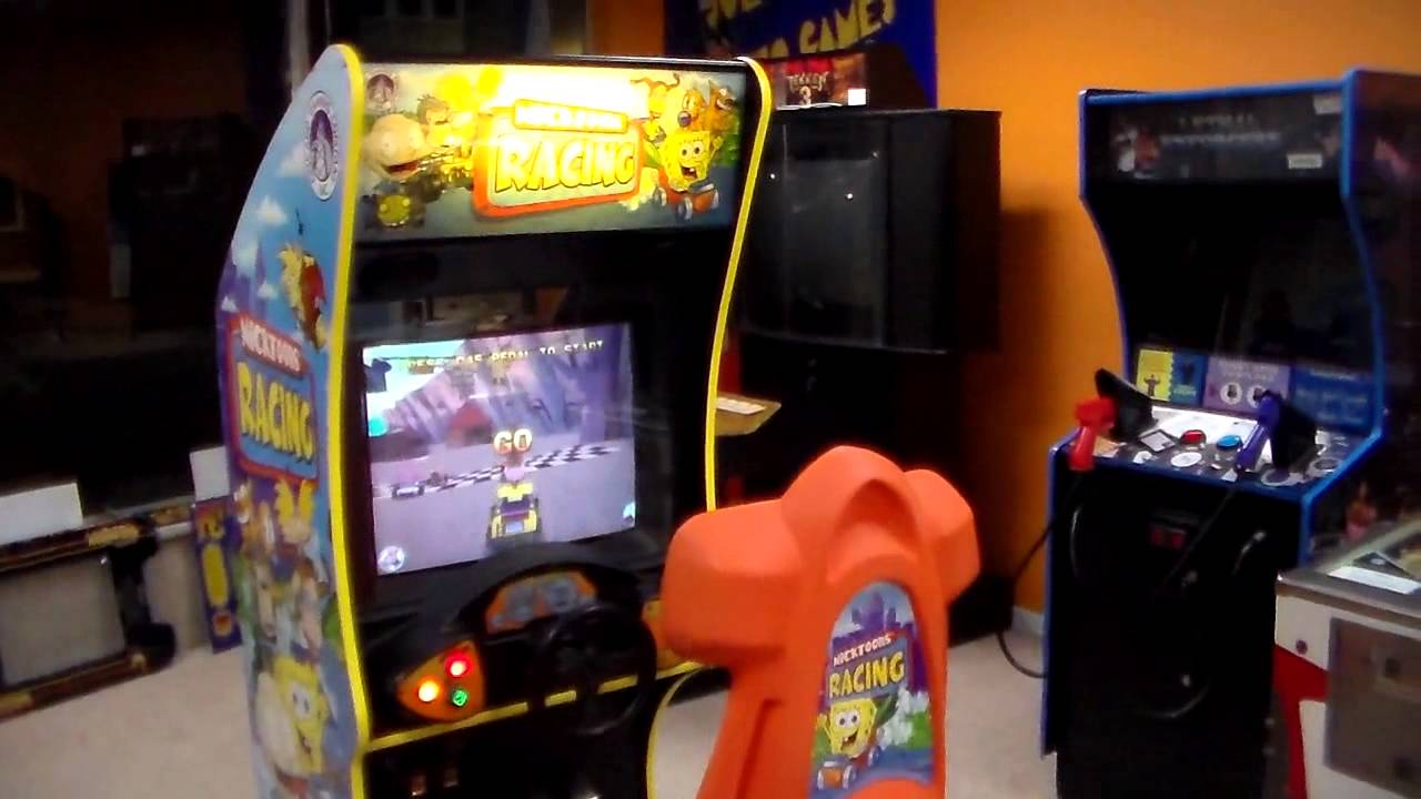 nicktoons racing arcade game gameplay cabinet design artwork