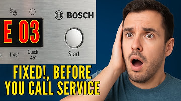 how to fix bosch dishwasher e03 Error – What It Means and How to Fix It Fast