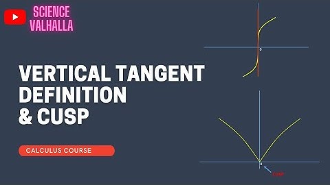 Vertical Tangent Definition And Cusp | Slope Of Tangent Line | Calculus