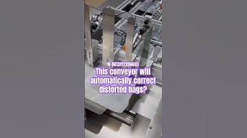 This friction feeder conveyor actually guides the distorted bags automatically #technology #maker
