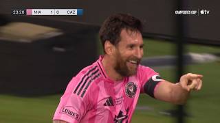 Messi Opens The Scoring in Campeones Cup With a Beautiful Header!
