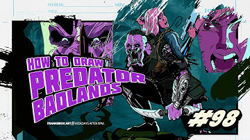 Drawing the EPIC PREDATOR and Weyland Android from Predator Badlands Movie