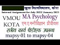ma psychology Previous Assignment VMOU kota 2022-2023