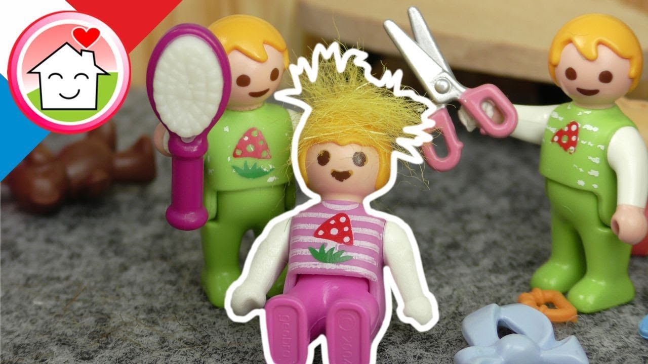 Playmobil en francais La nouvelle coupe de cheveux de Mia - La famille  Hauser - YouTube