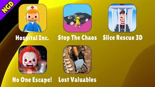 Hospital Inc., Stop The Chaos, Slice Rescue 3D, No One Escape!, Lost Valuables | New Games Daily screenshot 5