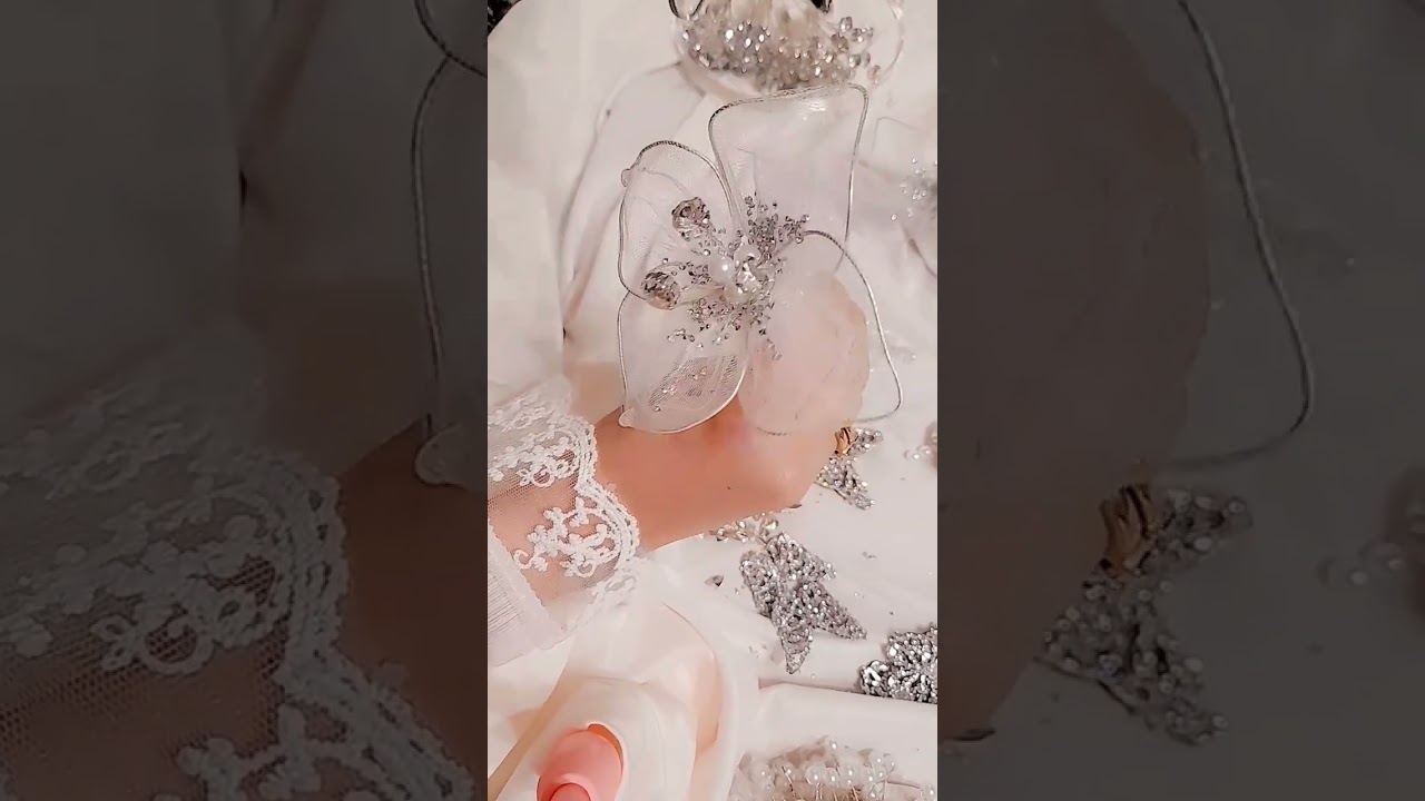 طريقة عمل بوكيه العروسه من الورده التل واللولي والالماظ بطريقه سهله وبسيطه 👰🏼