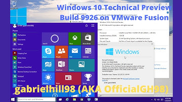 Running Windows 10 Technical Preview Build 9926 inside macOS Mojave (VMware Fusion)