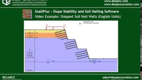 Stepped Soil Nail Walls Designed with SnailPlus Software