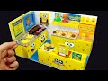 DIY Miniature Realistic Board shop #41 -  Spongebob Hamburger shop decor !