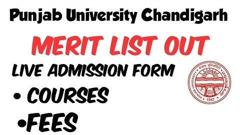punjab university merit list 2021| Pu Merit list 2021 | Panjab University merit list| Ankush Updates