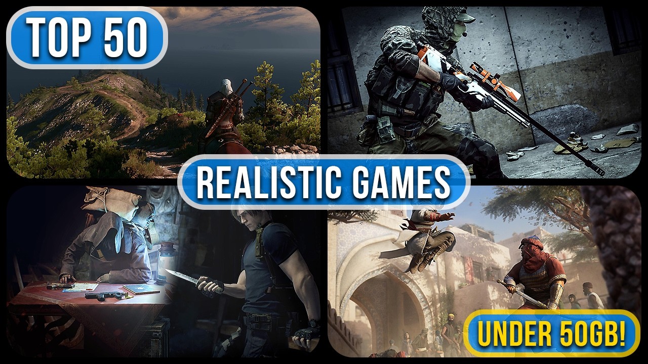 Top 50 Realistic PC Games Under 50GB | High Graphics & Smooth Gameplay ...