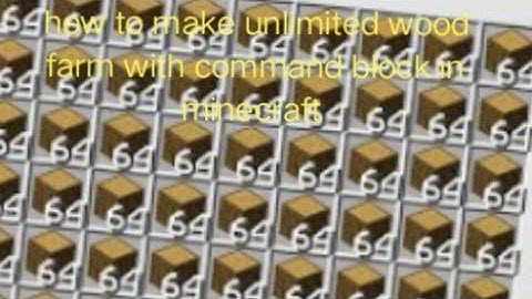 How To make unlimited wood farm with command block in minecraft #jafshanjokeryt #youtube