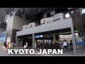 Kyoto around kyoto station from karasuma gate to hachijo gate through overpass 4k pov