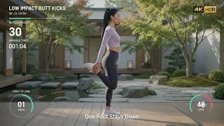 🌸 Low Impact Butt Kicks | Beginner Cardio Workout Without Jumping