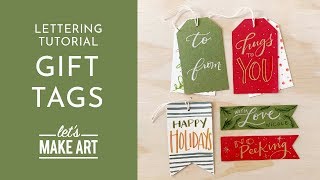 Personalized Gift Tags - Lettering Tutorial with Nicole Miyuki