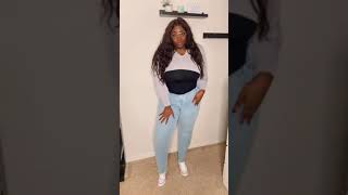 How To Style Abercrombie &amp; Fitch Curve Love High Rise Dad Jeans | Everyday Casual Outfits👖✅ #shorts