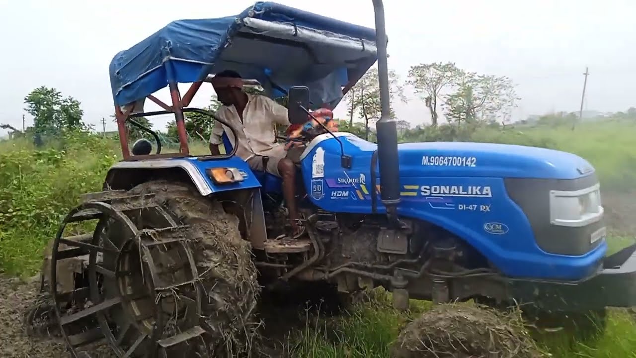 Sonalika Di 47 RX 50 HP tractor | rotavator powerful performance | sonalika sikandar tractor |#video