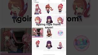 Monika ate the title #ddlc#yuri#monika#sayori#natsuki