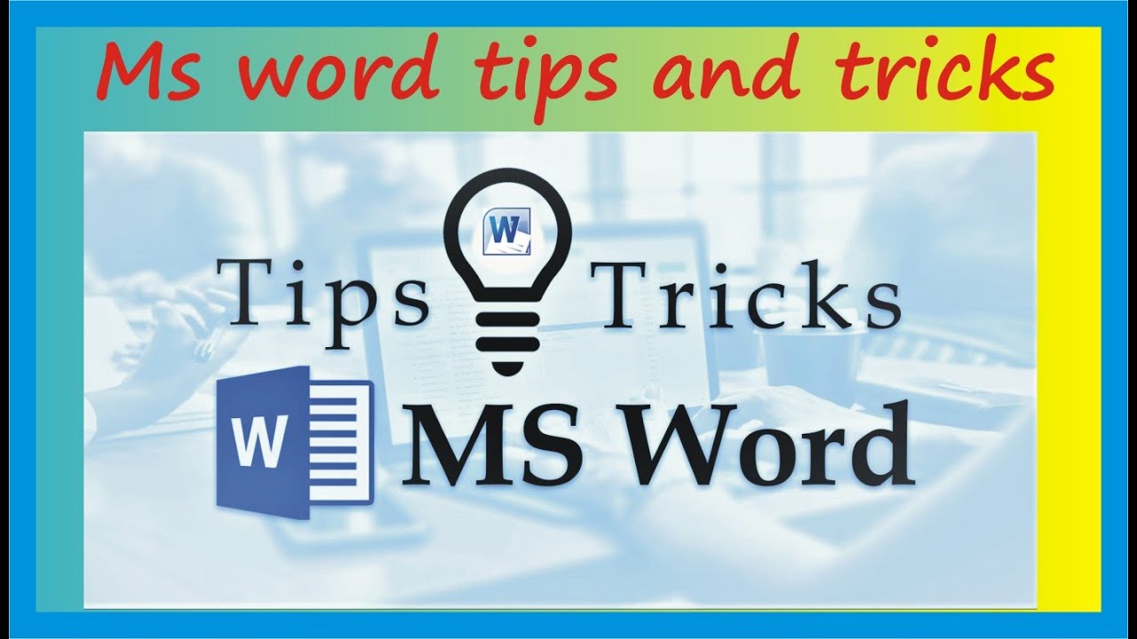 Ms Word tips and tricks | Microsoft Word tips and tricks - YouTube