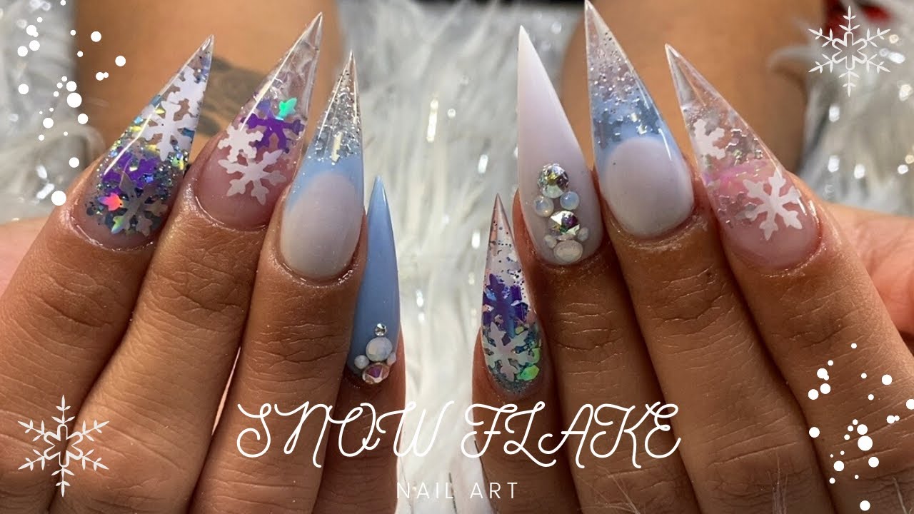 SNOW FLAKE NAILS | MODELONES ACRYLIC