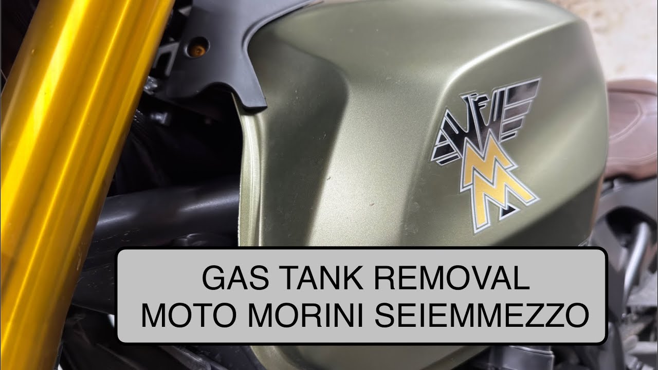 Moto Morini Seiemmezzo SCR gas tank removal and installing BMC air filter