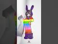 Pomni With Jax Costume Digital Circus Beautiful Rainbow Style Acrylic Paint 🥰❤️ #tadc #shortvideo