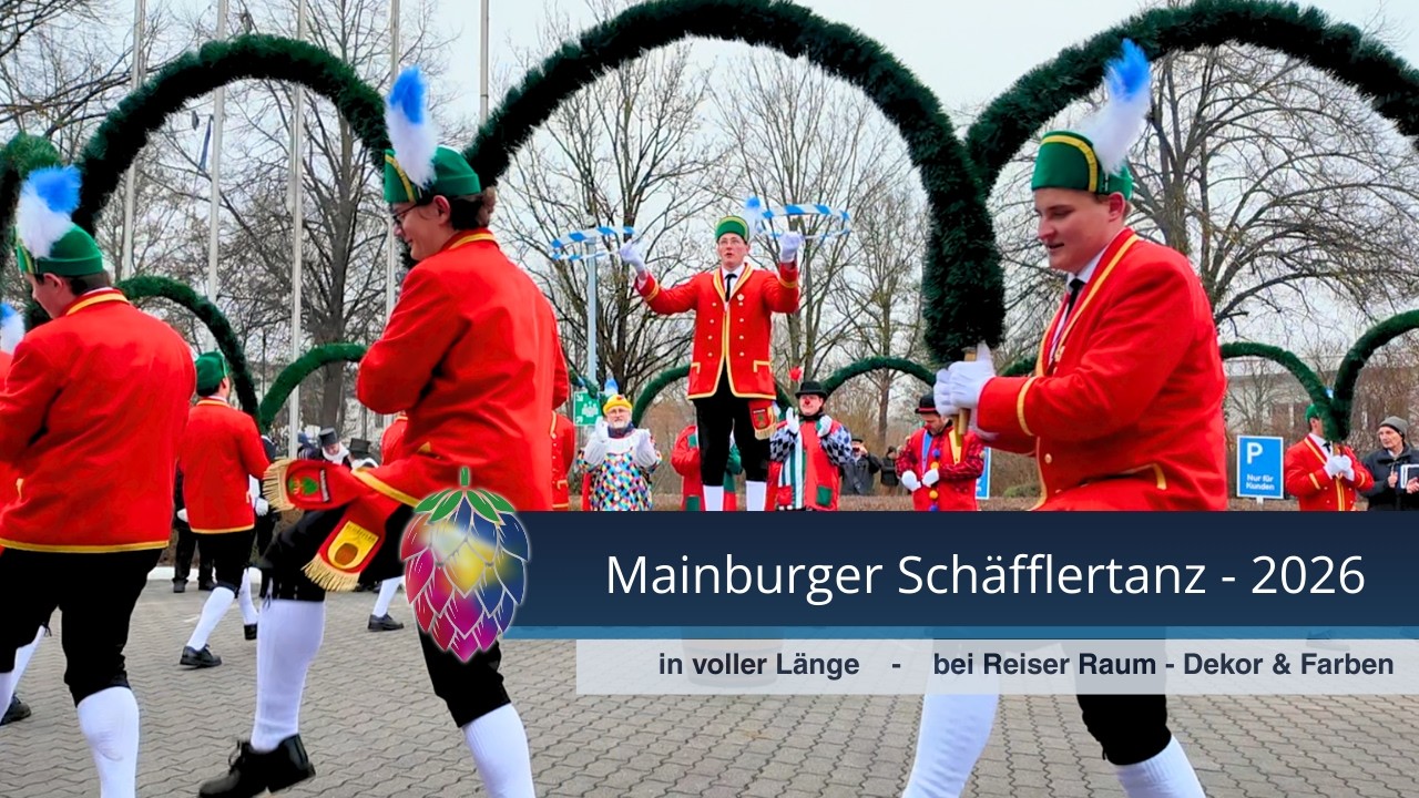 Schäfflertanz 2026 in Mainburg – TSV Mainburg zu Gast bei Reiser Raum - Dekor & Farbe GmbH
