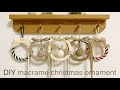 DIY | macrame christmas wreath ornament home decor | 마크라메 크리스마스 리스 오너먼트 홈 데코
