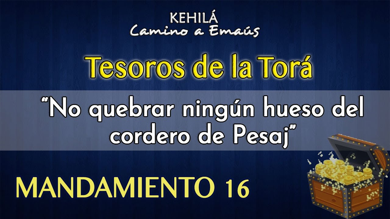 Mandamiento 16 'No quebrar ningún hueso del cordero de Pesaj' estudios biblicos sobre la oracion