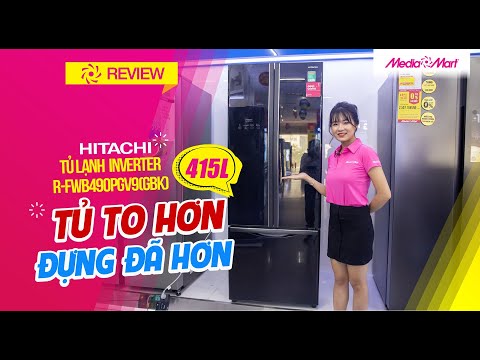 Tủ lạnh Hitachi Inverter 415 lít R-FWB490PGV9(GBK) - Tủ lạnh to hơn cho đựng nhiều hơn