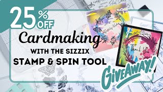 Video #4 The Sizzix Stamp & Spin Tool Lets make a card 🎉