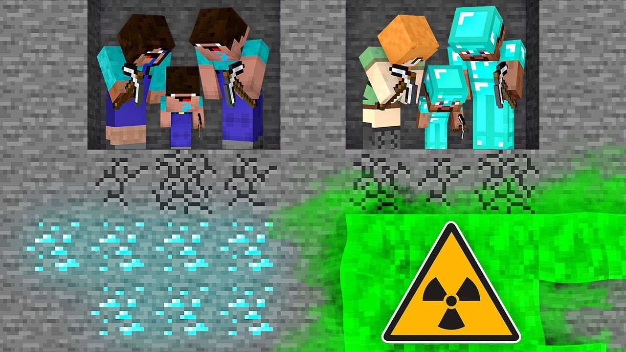 FAMILY SECRET MINE CHALLENGE! ALL EPISODES! Minecraft NOOB vs PRO! 100% TROLLING BABY WIFE GIRL