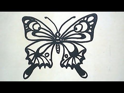  Cara menggambar kupu kupu How to Draw a Butterfly YouTube