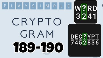 PlaySimple CRYPTOGRAM level 189 190