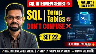 🚀 Part 22 | Temp Tables in SQL Explained | SQL Interview Preparation Series 2026
