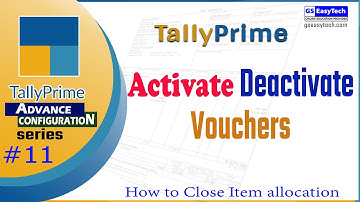 Activate and deactivate Item allocations option in Tally Prime, GSeasytechPrime