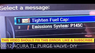 How to change the #ACURA #TL: #Purge #Valve #REPLACEMENT... #Emissions #System #P145C Very simple!