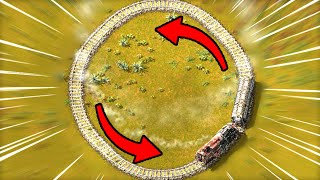 Train Loops are Overpowered Weapons in Factorio.