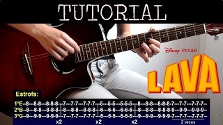 Video thumbnail of "Cómo tocar Lava - Corto Pixar (Tutorial de guitarra) i lava you / how to play"