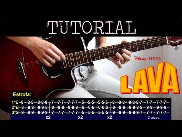 Cómo tocar Lava - Corto Pixar (Tutorial de guitarra) i lava you / how to  play - YouTube