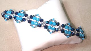 Elegant bracelet making / Шикарный браслет из кристалла / Şık bileklik yapımı /