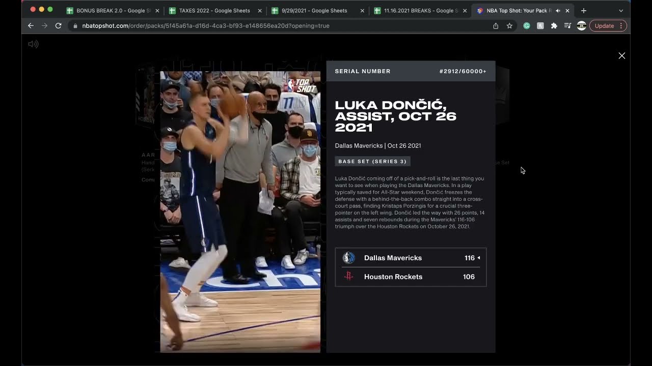 NBA TOP SHOT ALL-STAR STANDARD PACK (RELEASE 1) BACK BREAK