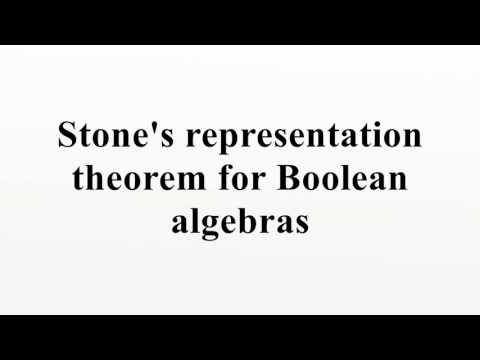 Stone's representation theorem