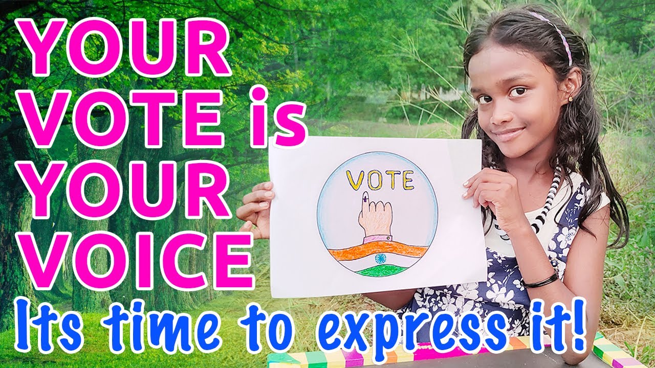 How to Draw National Voters Day Poster | Lokshabha Election | Election ...
