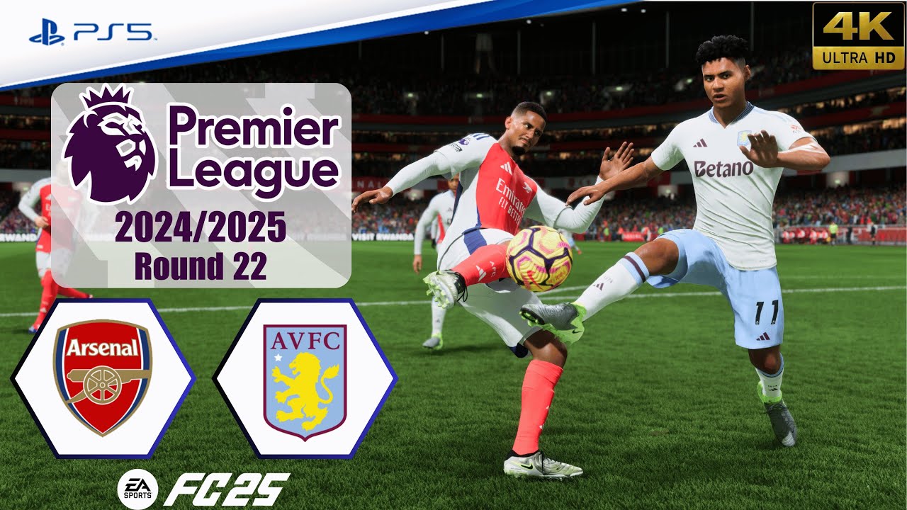 FC 25 - Arsenal vs. Aston Villa | Premier League 24/25 | Full Match | PS5™[4K]