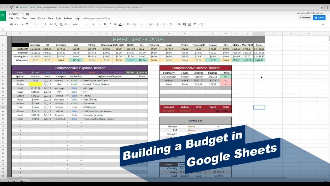 How to Make a Budget in Google Sheets (pt 4) - YouTube