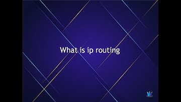 What is IP Routing.