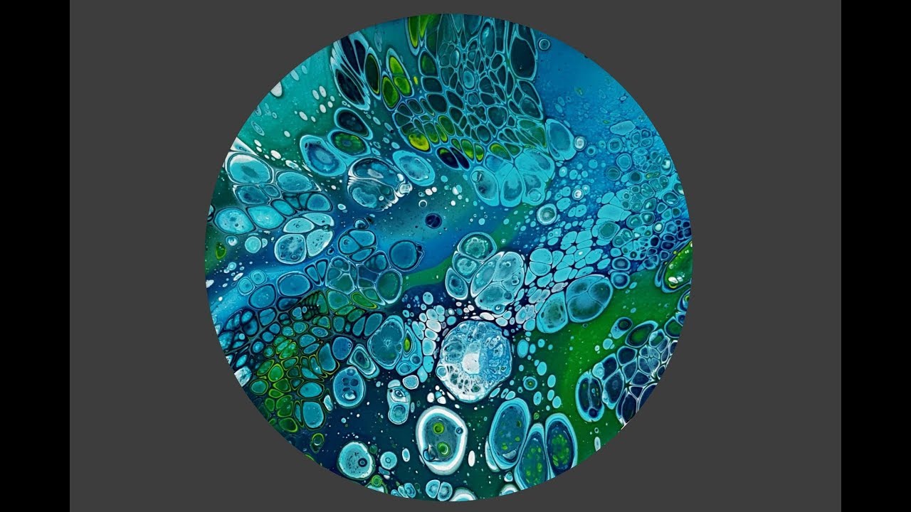 #388 Acrylic Flip Cup Pour With Left Over Swipe Paint - YouTube